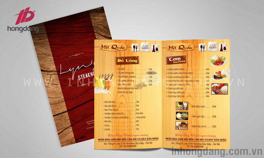 Dịch vụ in menu, in thực đơn giá rẻ, uy tín, chuyên nghiệp tại Hà Nội