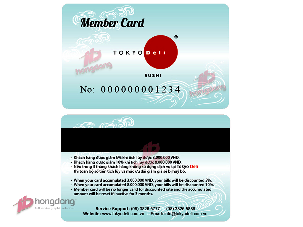 Mẫu thiết kế thẻ membership card