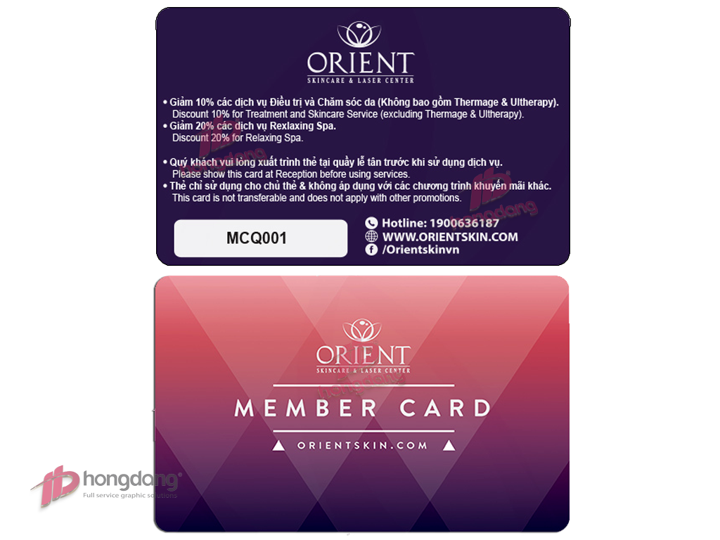 Mẫu thiết kế thẻ membership card