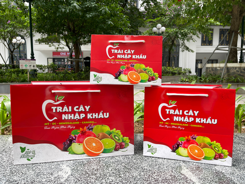 túi giấy hoa quả