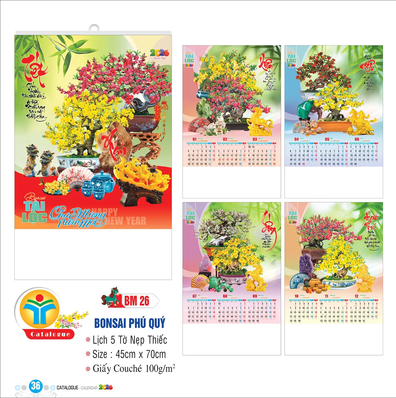 Hình ảnh của Lịch Nẹp Thiếc 5 Tờ
