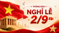 Hình ảnh cho bài viết Thông báo lịch nghỉ lễ Quốc Khánh 2/9/2026