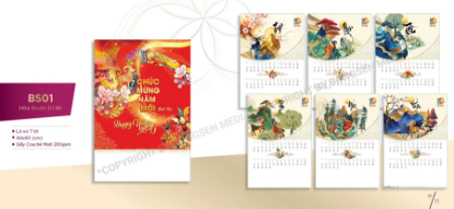 Hình ảnh của In lịch lò xo 7 tờ