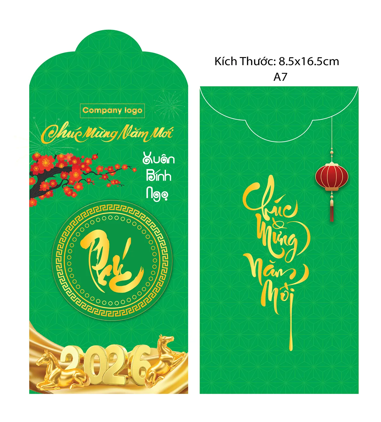 Bao lì xì in màu sắc tươi sáng, bắt mắt