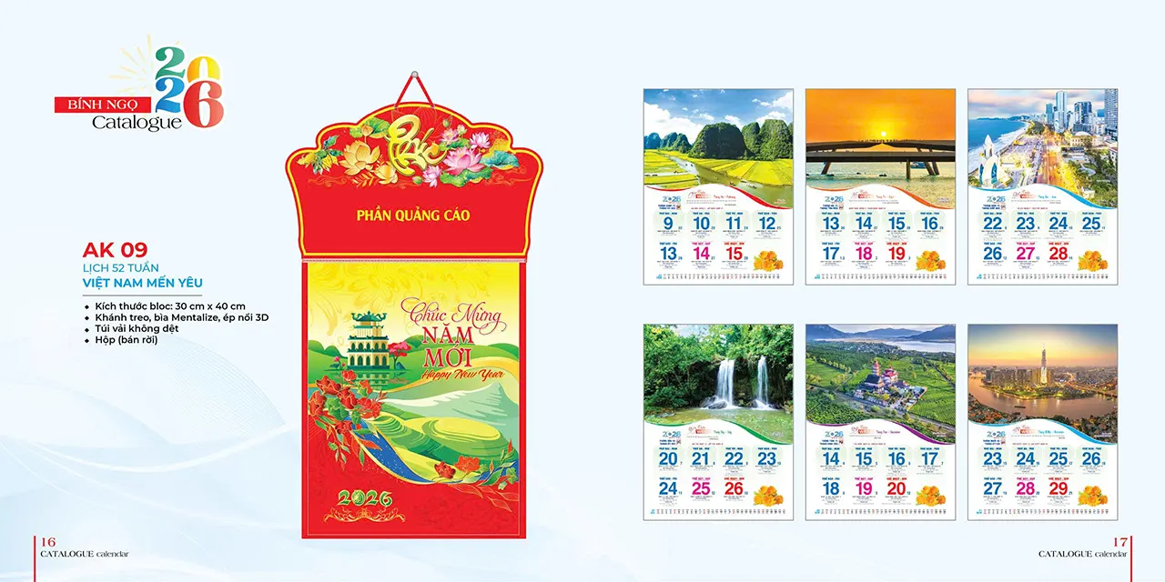 lịch 52 tuần 2026