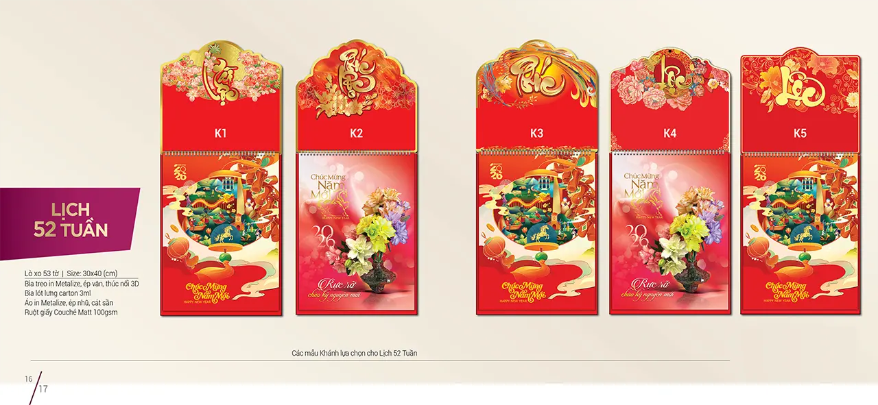 mẫu lịch 52 tuần 2026
