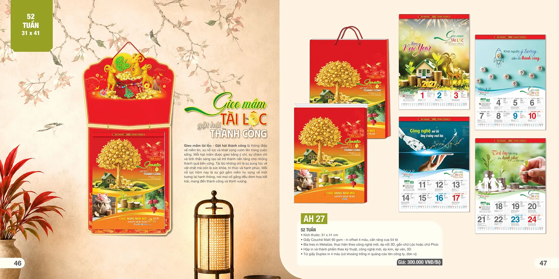 mẫu lịch 52 tuần đẹp