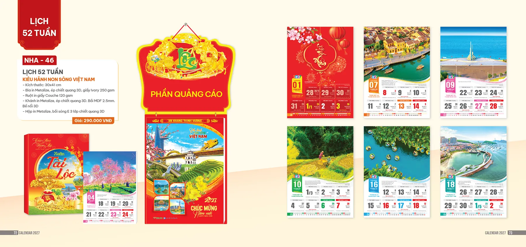 lịch 52 tuần giá rẻ tại Hà Nội