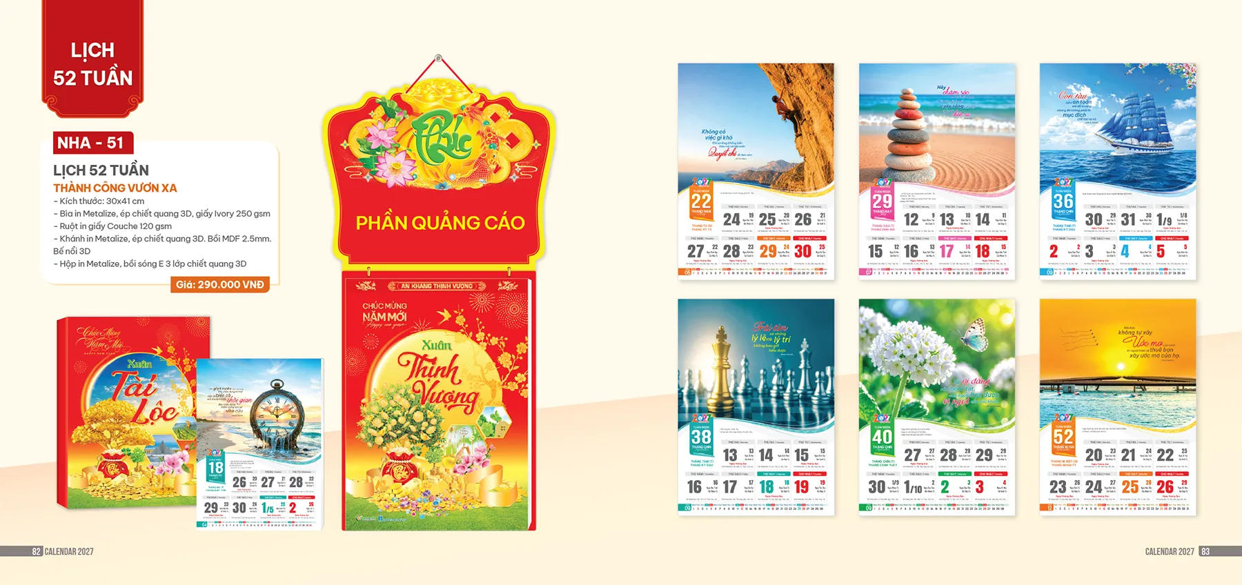 Lịch 52 tuần 2027 dành cho doanh nghiệp