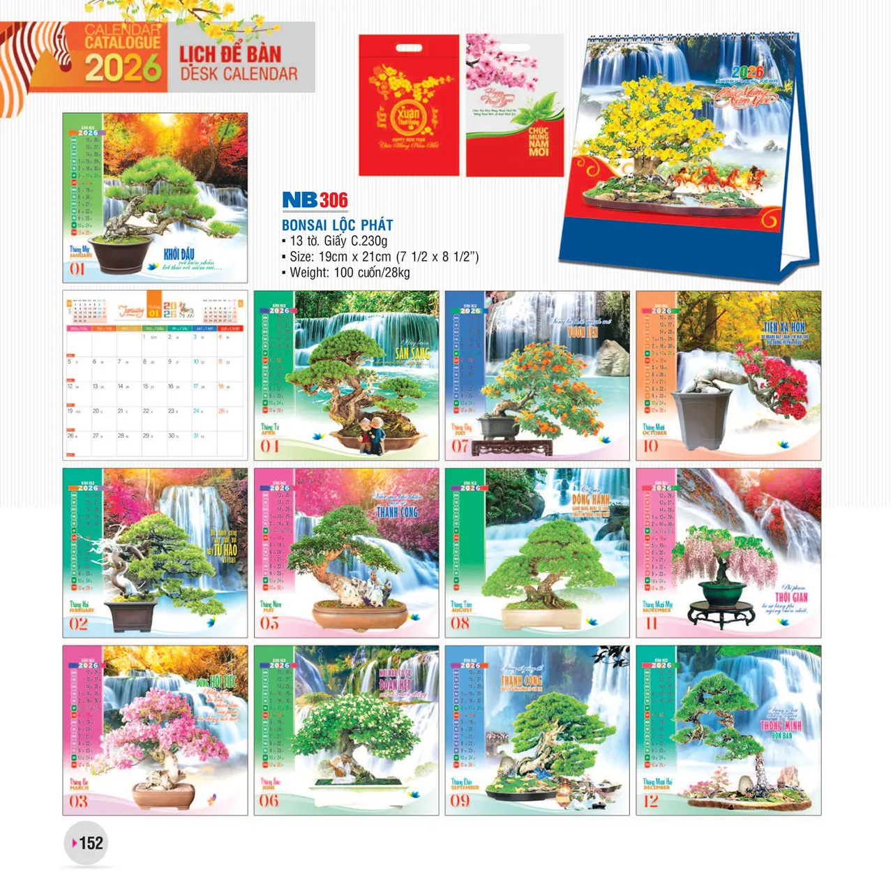 Xưởng in lịch để bàn NB 2026 uy tín