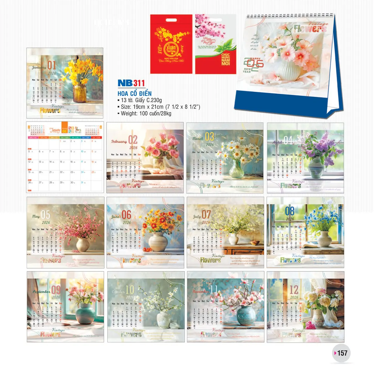 Dịch vụ in lịch bàn NB giá rẻ, uy tín