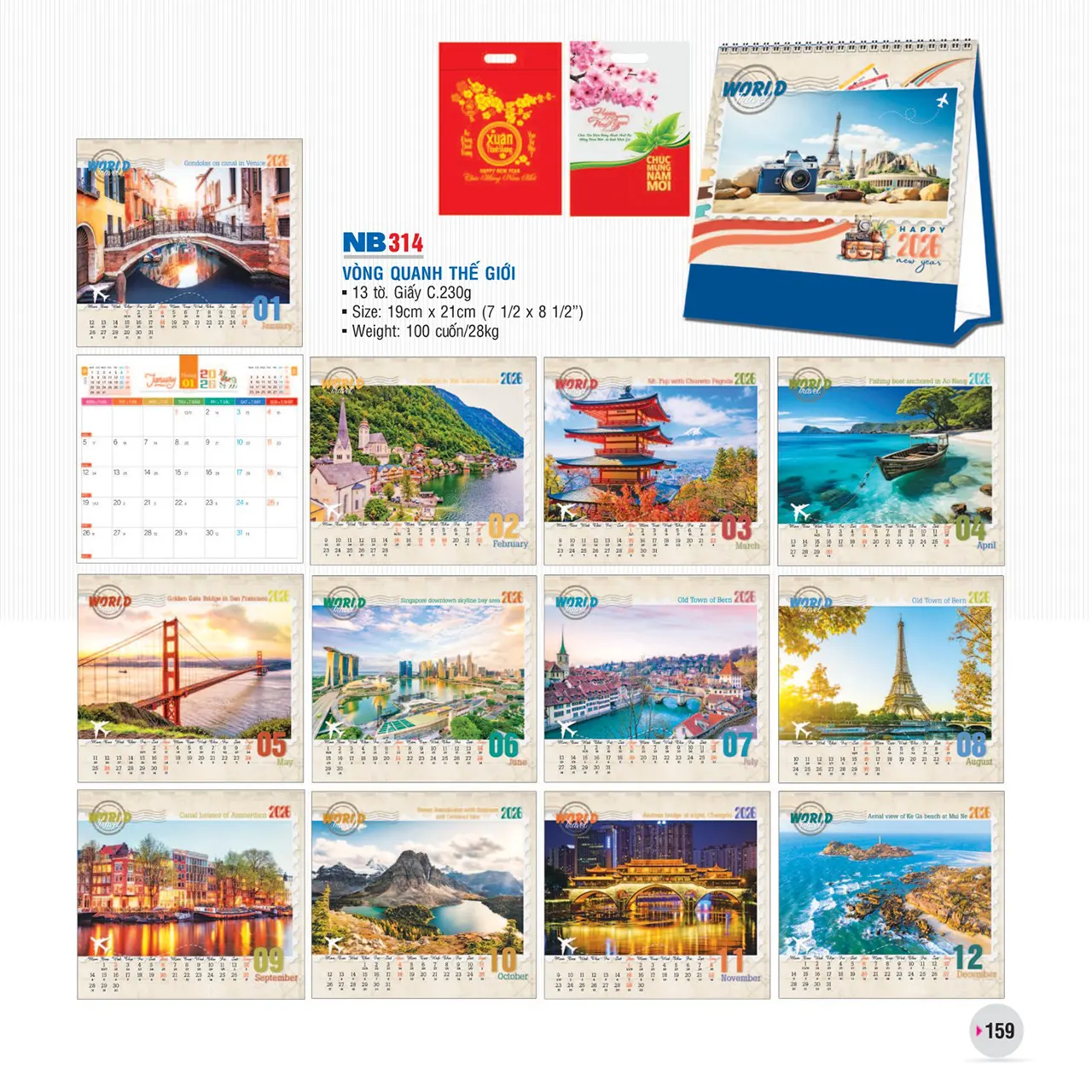 Xưởng in lịch bàn NB 2026 số lượng ít