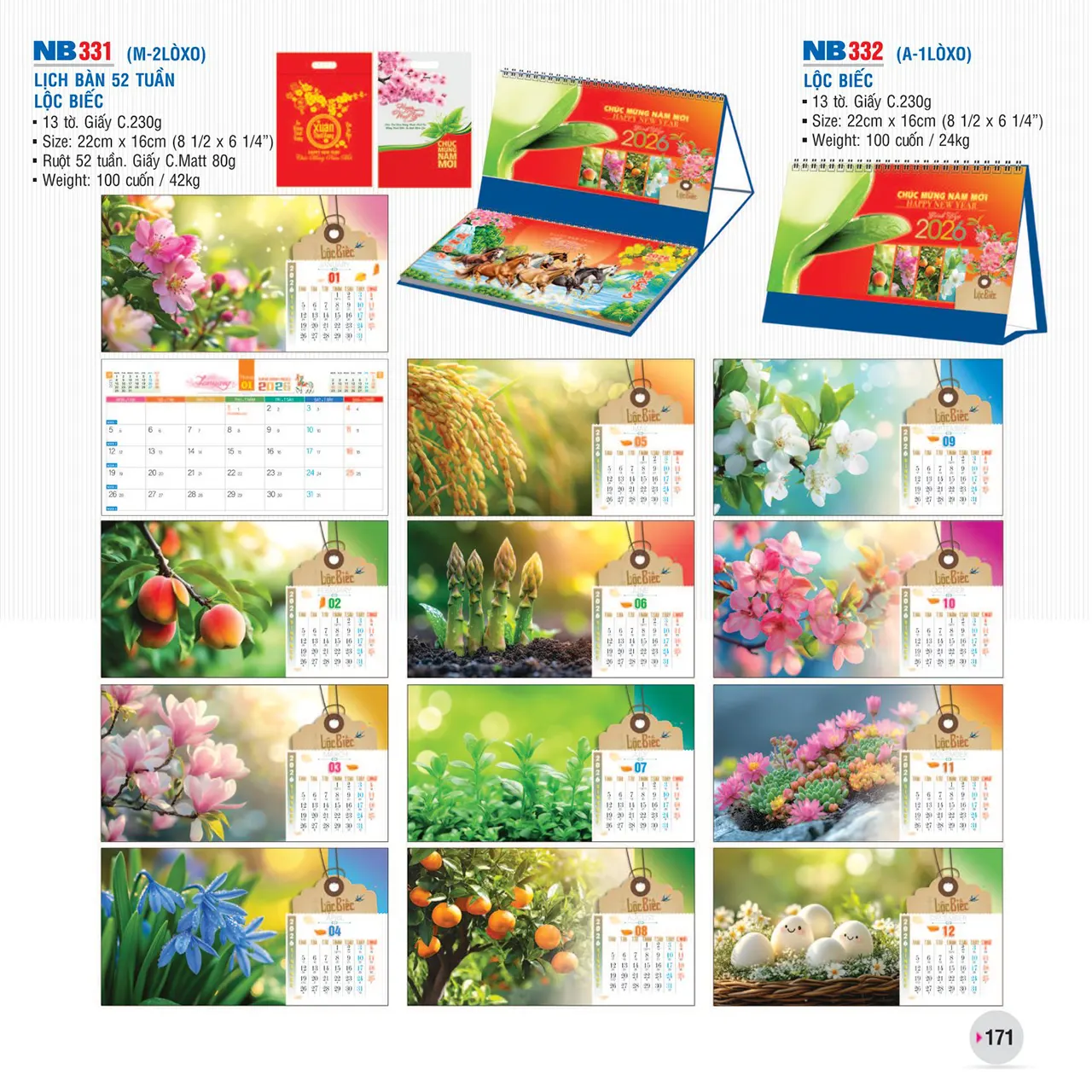 In lịch để bàn NB 2026 thiết kế độc đáo