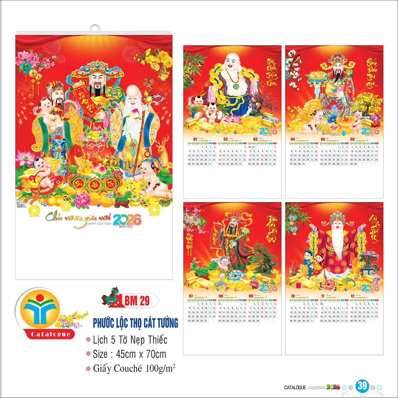 in lịch 5 tờ tại Hà Nội