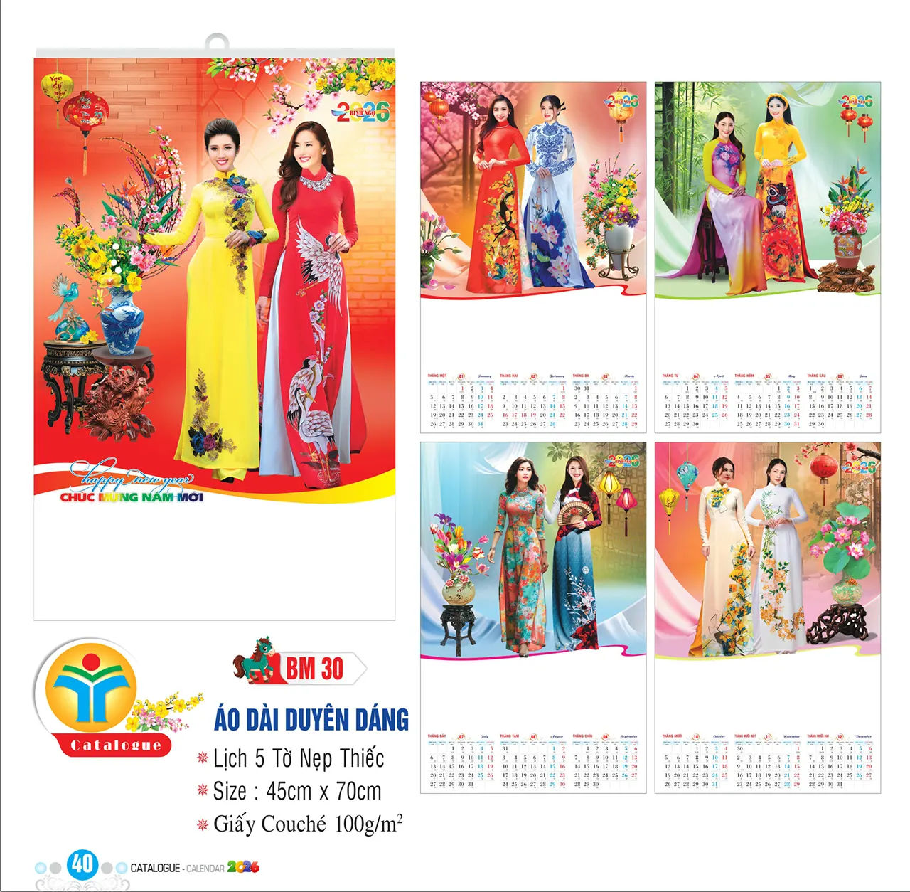 mẫu lịch nẹp thiếc đẹp
